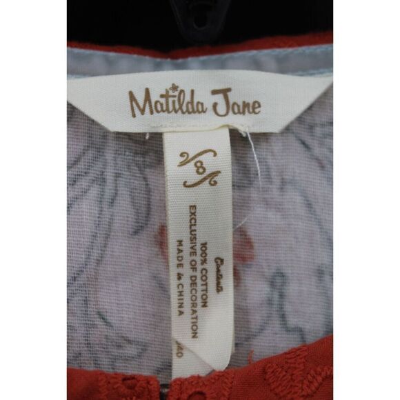 Matilda Jane Heart to Heart Meadow Brook Floral Gauze Collared Blouse 8 - Picture 8 of 8
